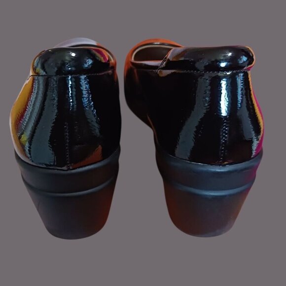 Naturalizer "Sam" Slip On Wedge Pump Confort Shoes Black Size 8M - Picture 2 of 16